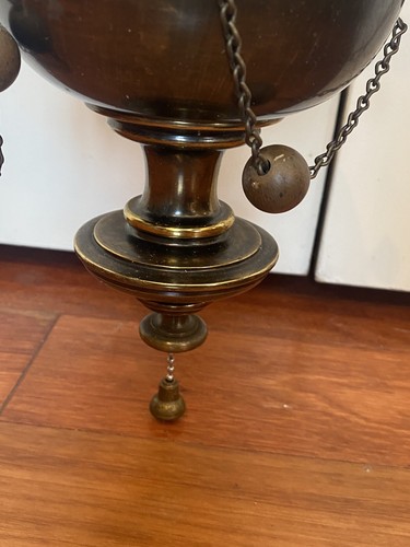 Mid-Century Hanging Swag Lamp Torchiere Federal Solid Brass Eagle Stiffel? - Picture 11 of 12