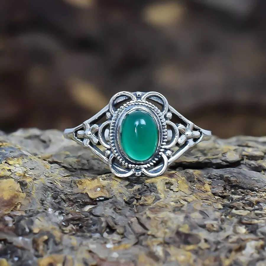 Green onyx cheap ring
