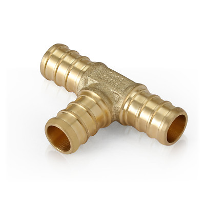 Raccord Té En Laiton EFIELD Pour Tuyau PEX - Dimensions 3/4" X 3/4" X 1/2"