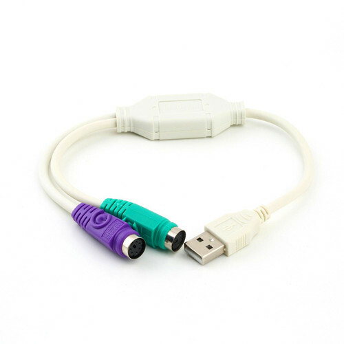 USB Male to Dual PS/2 PS2 Female Cable Mouse Keyboard Adapter Converter - Picture 3 of 6