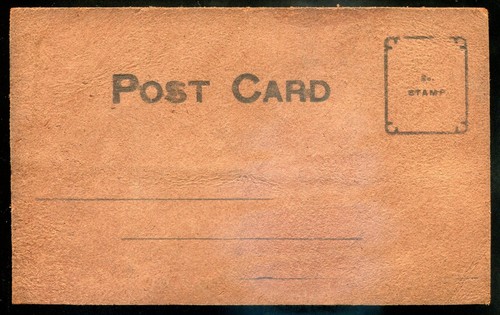HUMOR Leather Postcard 1900s Puzzle - Picture 2 of 2