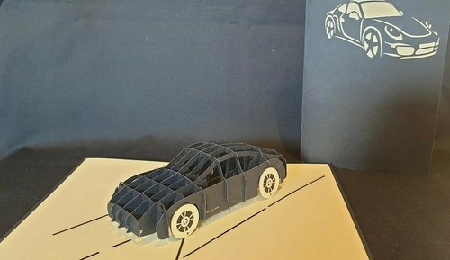 3D Pop Up Racing's Car/Porsche Greeting Card(Birthday, Congrats, Get Well, Blank - Picture 7 of 9