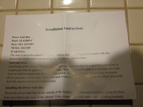 Vemote 50 Amp Generator Power Inlet Box, SS2-50P 125/250Volt 12500 Watts PB50... - Picture 9 of 11