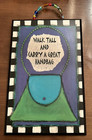 Witty Wall Plaque Inspirational Funny "Walk Tall and Carry a Great Handbag" MDF