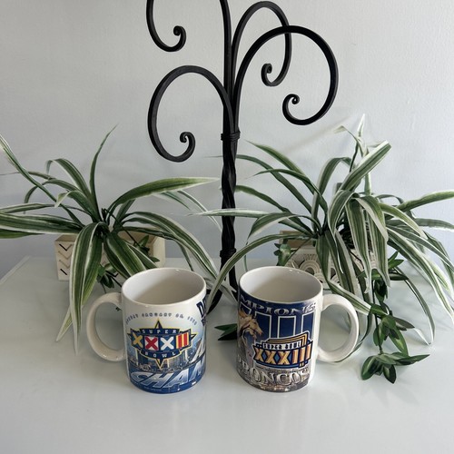 Vintage Super Bowl XXXII-XXXIII Denver Broncos Champions 2 Coffee Mug - Picture 10 of 10