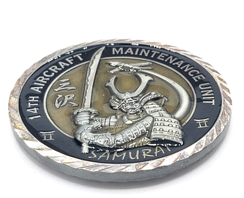 USAF 14th Aircraft Maintenance Unit, Misawa, Japan "Wild Weasels" Challenge Coin - Bild 4 von 4
