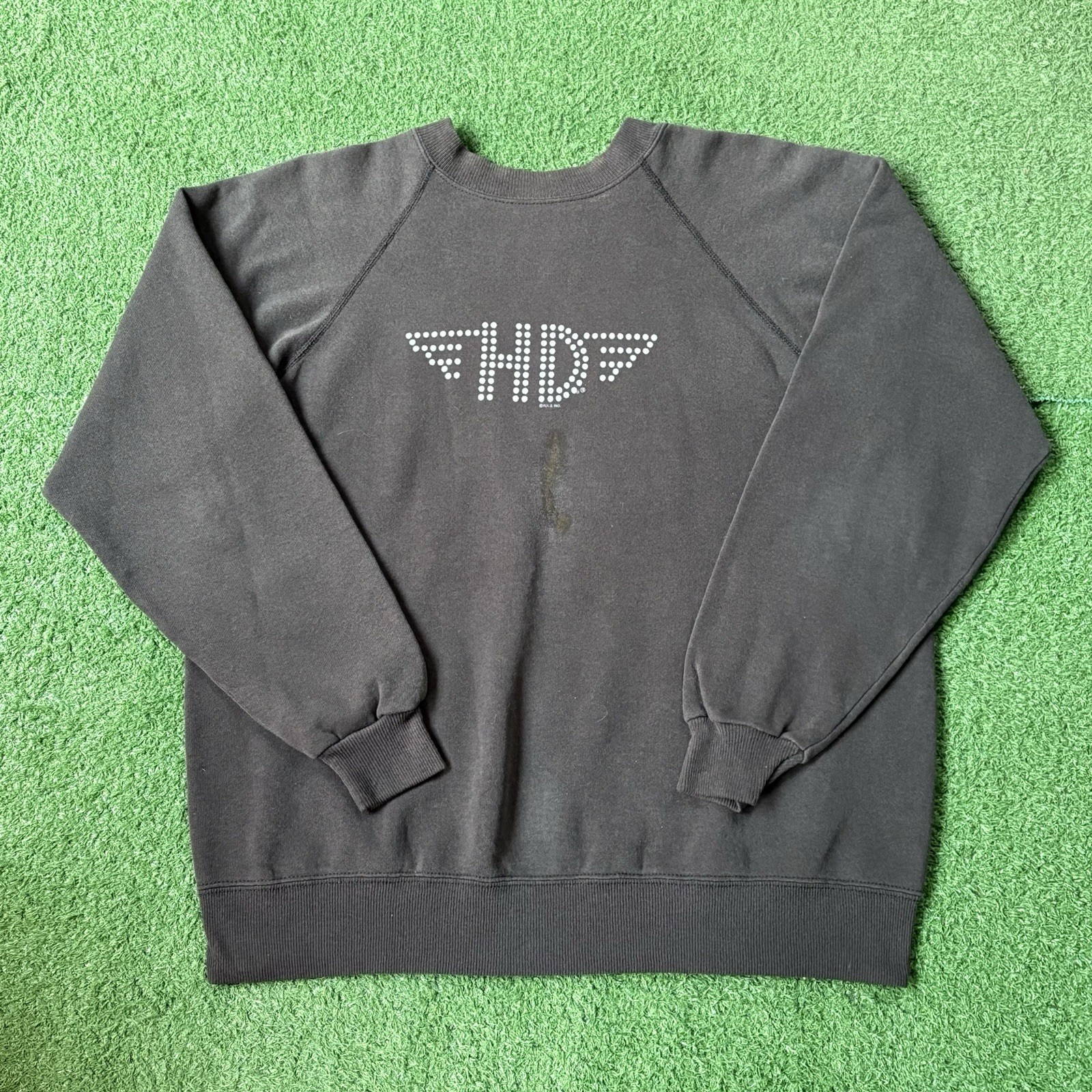 Sz L- Vintage 90’s Harley Davidson bar & shield graphic sweatshirt men black USA
