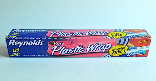 Reynolds Rose Plastic Wrap 125 Sq Ft EZ Slide Pink Cling Wrap 2004 VTG SEALED - Picture 1 of 8