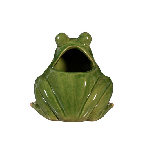Pollinator Garden Planter, Ceramic Frog - Picture 4 of 4
