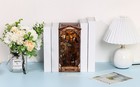 DIY Book Nook Kit 3D Wooden Puzzle Bookshelf Insert Decor with LED Light TaPeC