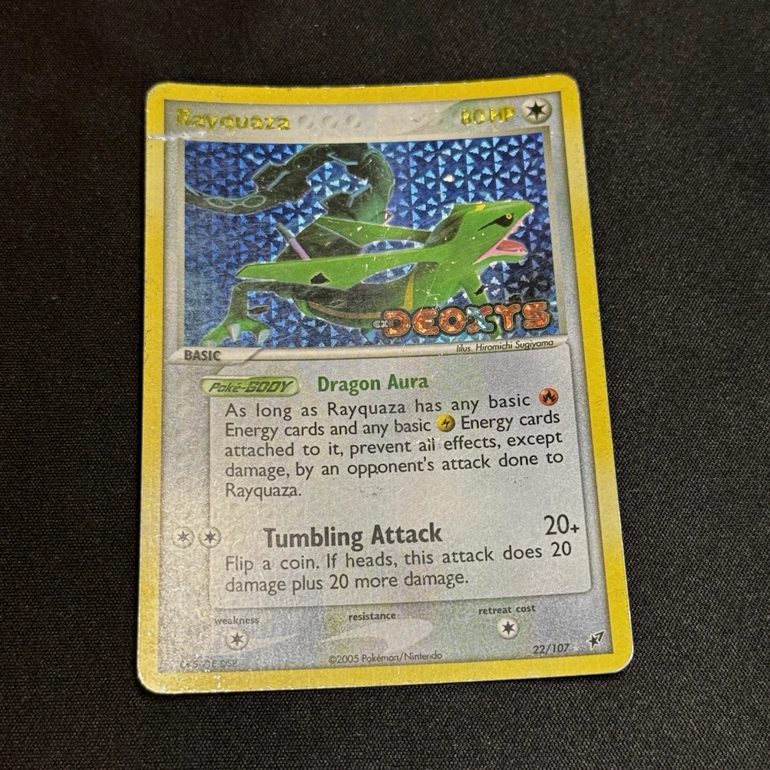 Rayquaza Pokémon TCG EX Deoxys Rare Collectible Individual Card