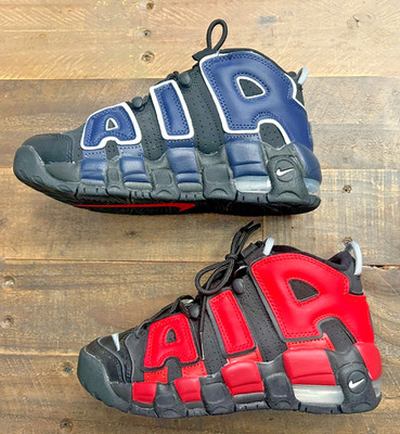 Nike Air More Uptempo  96 Split GS 4Y Black Navy Red Pippen Kids New No Box
