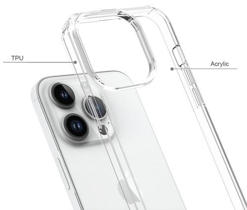 Aquaflex Anti-shock Transparent Étui Housse Légère pour IPHONE 15 Pro - Photo 2 sur 5
