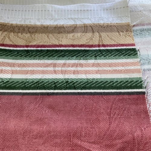 P KAUFMANN Screen Printed Fabric Scotchguard Floral Striped Damask - Picture 3 of 8