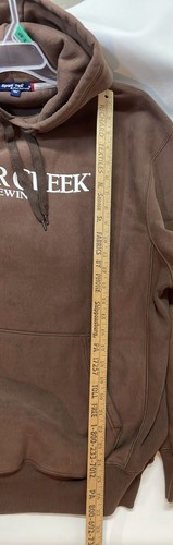 Felpa con cappuccio pullover Otter Creek Brewing pesante L/S marrone XL ex condizioni - Foto 8 di 9