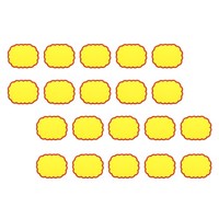 "200 StüCk Einzelhandel Star Burst Schilder 3,5\"X2,8\" Etiketten, Gelb (Stil 9)"