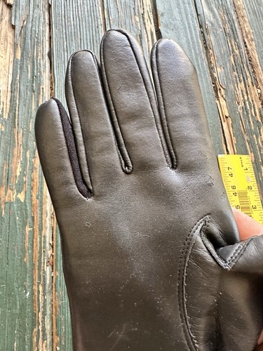 Genuine Leather Unbranded Women's Casual Winter Gloves Size S/M Black Lined - Picture 3 of 5