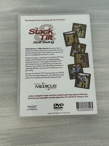 The Stack & Tilt Golf Swing DVD (2008) 4 Disc Set Andy Plummer and Mike Bennett - Foto 2 di 2