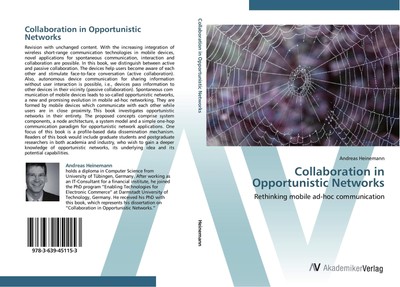 Collaboration in Opportunistic Networks Andreas Heinemann