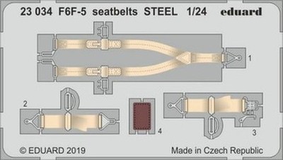 Eduard 23034 1/24 Seatbelts F6F-5 Hellcat Stahl Für AIR