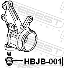 REPAIR KIT SUPPORTINGBALL JOINT HBJB-001 FOR ACURA HONDA INTEGRA ELEMENT 2.0L - Picture 3 of 10