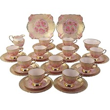 Tuscan China, Pink Daisy, 11 Place Teaset