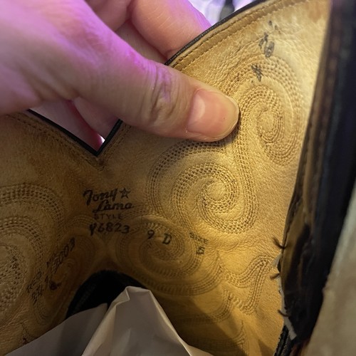 Tony Lamas Cowboy Boots Sz 9D Vintage Genuine Golden Python Western Rodeo - Bild 4 von 9