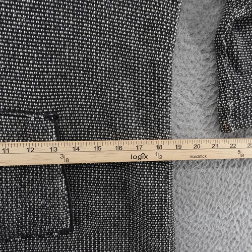 White + Warren Bouclé Strick Pullover Kleid Large schwarz grau Damen kuschelige Tasche - Bild 7 von 12