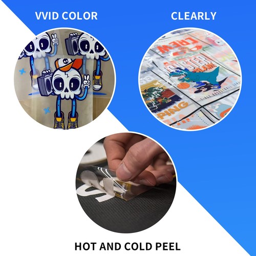 100 Sheets DTF Transfer Film Paper A4 Double Sided Thick Clear Pretreat Sheet... - Afbeelding 2 van 8