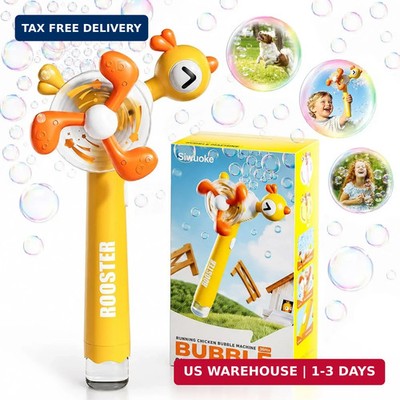 Running Chicken Bubble Machine for Kids, Leakproof Automatic Maker with Detachab