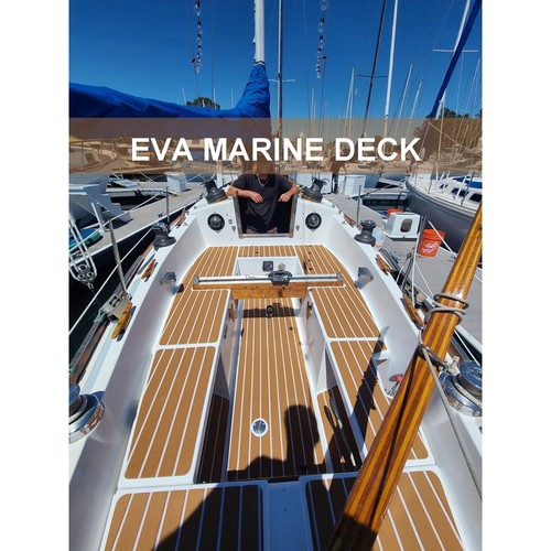 EVA Schaum Boot Bodenbelag Matte Marine Boden Teppiche fur Motorboot Teak Braun - Imagen 16 de 17