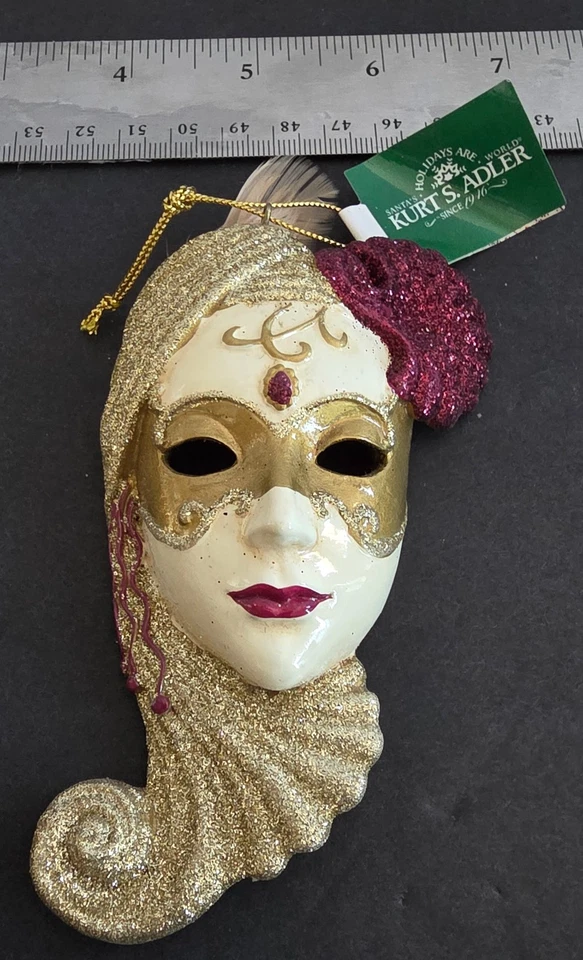 Juego de 2 máscaras de pared venecianas de Kurt S Adler Foto 3 de 3