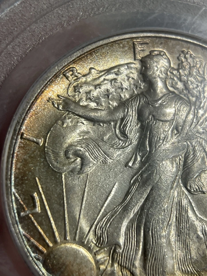 1943-S Liberty Walking Half Dollar PCGS MS64 Toning  - 51059 - Image 4 of 4