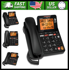 AT T Corded Phone with Digital Answering System, Caller ID  Big Buttons