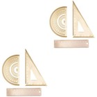 2 Sets Dreikantmaßstab Dreieckslineal Architektur Herrscher Winkelmesser