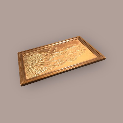 Ikone Madonna von Kasan Russisch-Orthodox Handarbeit Kupfer Freistehend 1978 cm33x23 - Bild 12 von 16