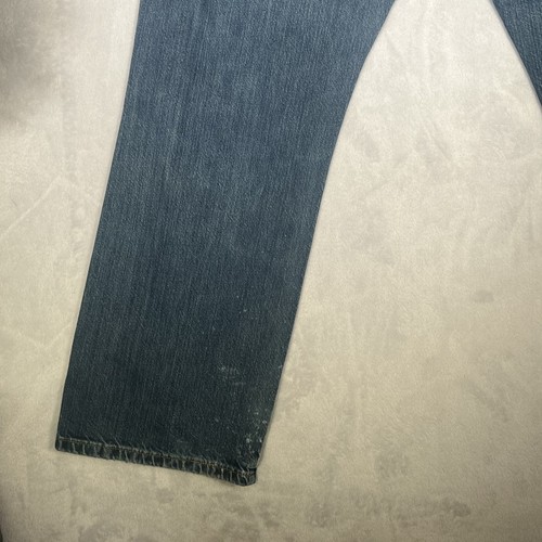 Wrangler Jeans Mens 36/32 Blue Denim Boot Cut Cowboy Chore Work Thrashed Stained - Picture 12 of 15