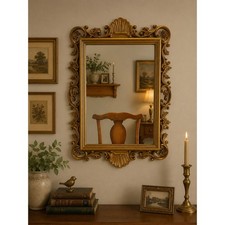 Homco Wall Mirror 20 VTG Hollywood Regency Or...