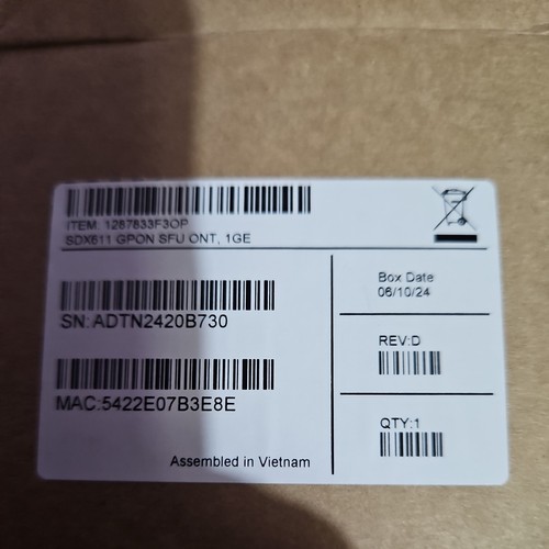 Adtran GPON 1 port ONT SDX611 - Zdjęcie 10 z 12