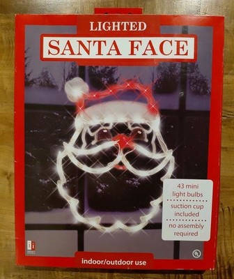 Impact Innovations 18  Lighted Santa Claus Christmas Window Silhouette