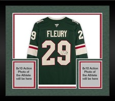 Framed Marc-Andre Fleury Minnesota Wild Signed Green Fanatics Premium Jersey
