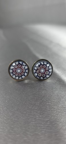 Vintage Caithness Glass cufflinks, Touch of Glass, 2007.