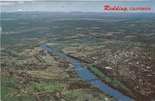 Aerial View Postcard-REDDING, California