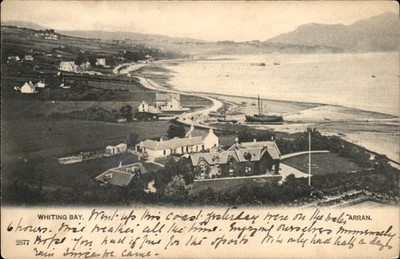 Whiting Bay Isle of Arran Birdseye View c1900 Vintage Postcard