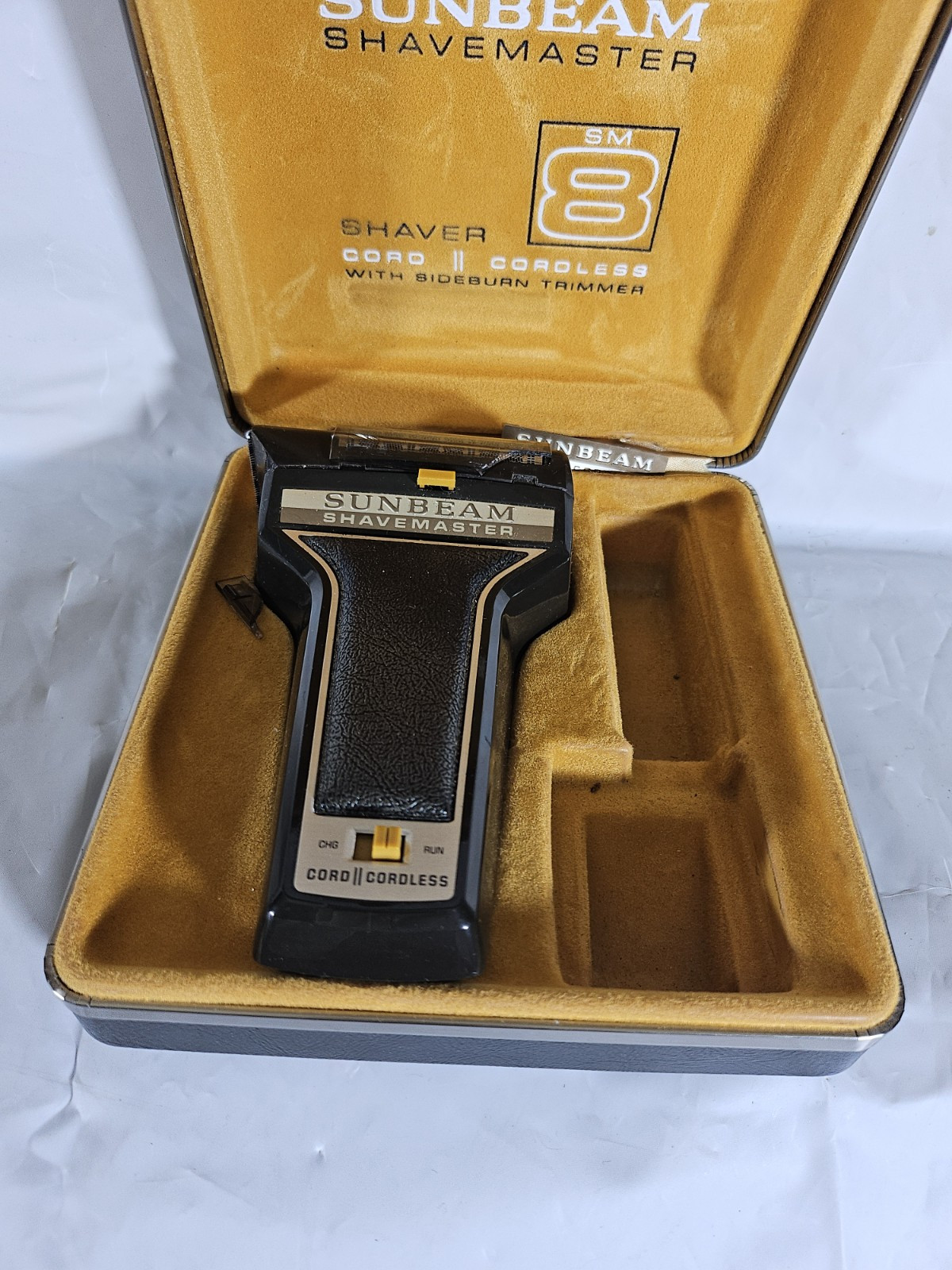 Sunbeam Shavemaster 8 Electric Cordless Shaver in Original Case PARTS Vintage 🔥