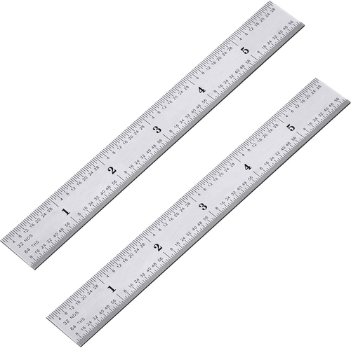 Eboot 2 Pack Stainless Steel Ruler Machinist Engineer Ruler, Metric Ruler with M - Picture 10 of 12