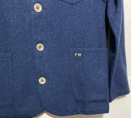 Chaqueta Paloma Mezcla Lana Mujer Pequeña Azul Botón Frontal Tareas Abrigo PW PWH005 - Imagen 4 de 12