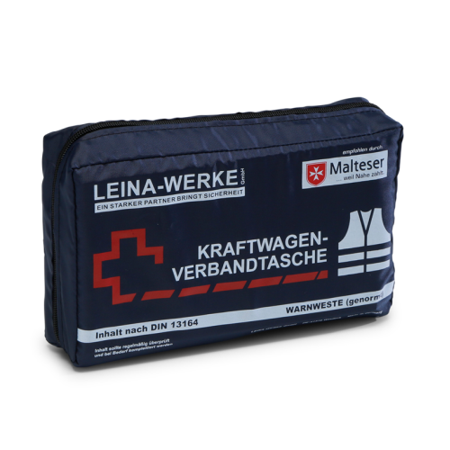 LEINA-WERKE Auto Verbandtasche Compact Warnweste Warndreieck Blau REF 11025 - Bild 1 von 1