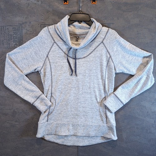 Kuhl Lea Pullover Cowl Neck Shirt Size M Gray Womens Long Sleeve Thumbholes - Picture 1 of 7
