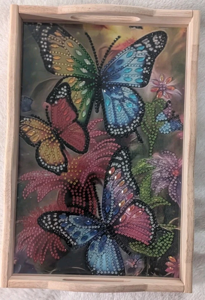 Küchentablett Schmetterlinge - Geschenk  Dekotablett